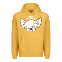 Mustard pinky and the brain big face Premium Hoodie - artisFamous