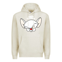 Oatmeal Heather pinky and the brain big face Premium Hoodie - artisFamous