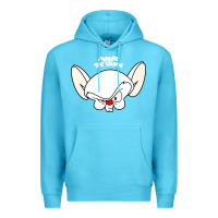 Ocean Blue pinky and the brain big face Premium Hoodie - artisFamous