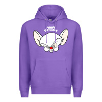 Purple pinky and the brain big face Premium Hoodie - artisFamous