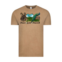 Vintage Coffee Peace Love Peacock Vintage Tee - LillyAllenDesigns