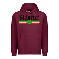 Burgundy slainte shirt irish cheers toast shamrock Premium Hoodie - artisFamous