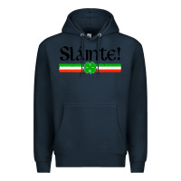 Navy slainte shirt irish cheers toast shamrock Premium Hoodie - artisFamous