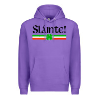 Purple slainte shirt irish cheers toast shamrock Premium Hoodie - artisFamous
