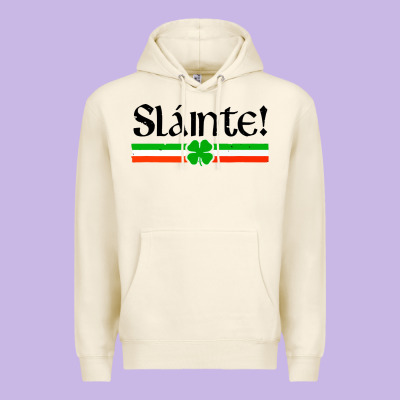 Slainte Shirt Irish Cheers Toast Shamrock Premium Hoodie Designed By Artisfamous