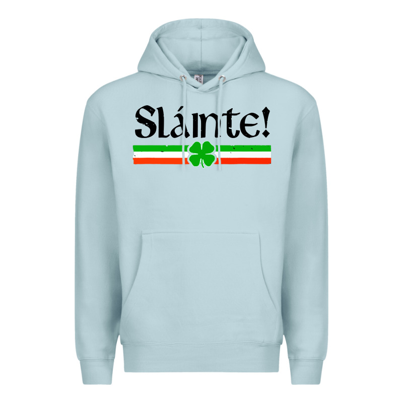 Slainte Shirt Irish Cheers Toast Shamrock Premium Hoodie by artisFamous | Teevron