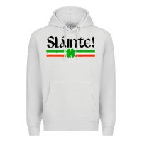 Dove Grey slainte shirt irish cheers toast shamrock Premium Hoodie - artisFamous