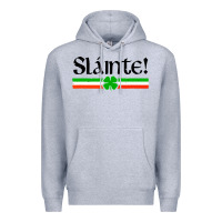 Heather Grey slainte shirt irish cheers toast shamrock Premium Hoodie - artisFamous
