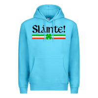 Ocean Blue slainte shirt irish cheers toast shamrock Premium Hoodie - artisFamous