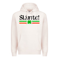 Pale Pink slainte shirt irish cheers toast shamrock Premium Hoodie - artisFamous