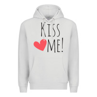 Dove Grey Kiss Me Premium Hoodie - artisFamous