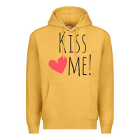 Mustard Kiss Me Premium Hoodie - artisFamous