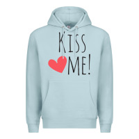 Blue Mist Kiss Me Premium Hoodie - artisFamous