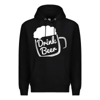 Black cool drink beer Premium Hoodie - artisFamous