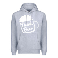Heather Grey cool drink beer Premium Hoodie - artisFamous