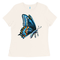 Bone Black Shallowtail Ladies Tee - LillyAllenDesigns