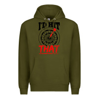 Army Green i'd hit that darts Premium Hoodie - artisFamous