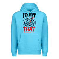 Ocean Blue i'd hit that darts Premium Hoodie - artisFamous