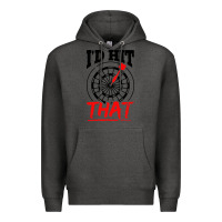 Charcoal Heather i'd hit that darts Premium Hoodie - artisFamous
