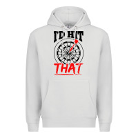 Dove Grey i'd hit that darts Premium Hoodie - artisFamous