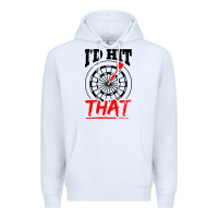 White i'd hit that darts Premium Hoodie - artisFamous