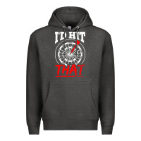 Charcoal Heather i'd hit that darts Premium Hoodie - artisFamous