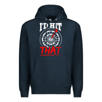Navy i'd hit that darts Premium Hoodie - artisFamous