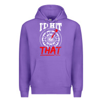 Purple i'd hit that darts Premium Hoodie - artisFamous