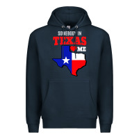 Navy state of texas somebody loves me Premium Hoodie - artisFamous