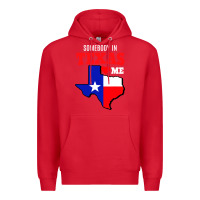 Red state of texas somebody loves me Premium Hoodie - artisFamous