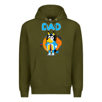 Army Green bluey dad lover forever Premium Hoodie - artisFamous