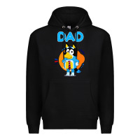 Black bluey dad lover forever Premium Hoodie - artisFamous
