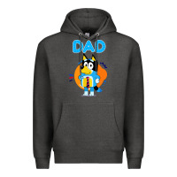 Charcoal Heather bluey dad lover forever Premium Hoodie - artisFamous