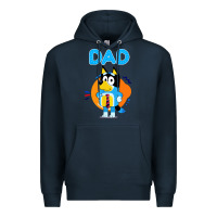 Navy bluey dad lover forever Premium Hoodie - artisFamous