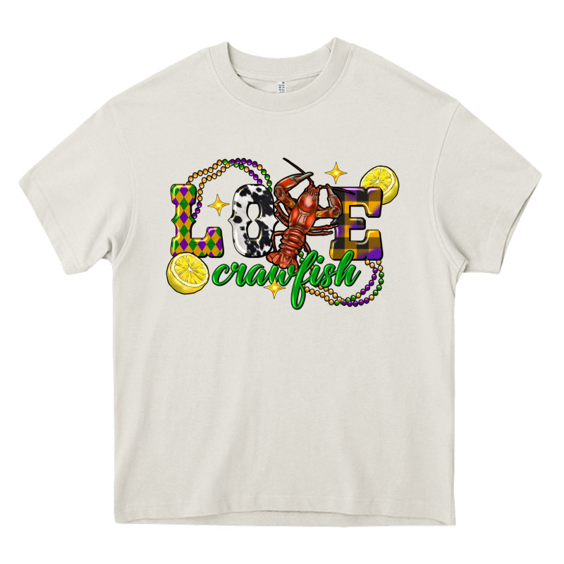 Mardi Gras Love Crawfish Heavy Core Tee by FaDigitalArtStudio | Teevron