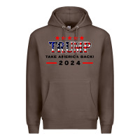 Coffee donald trump 2024 take america back election Premium Hoodie - artisFamous