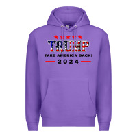 Purple donald trump 2024 take america back election Premium Hoodie - artisFamous