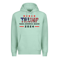 Seafoam donald trump 2024 take america back election Premium Hoodie - artisFamous