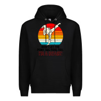 Black karate girl kick Premium Hoodie - artisFamous