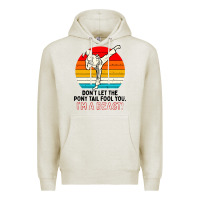 Oatmeal Heather karate girl kick Premium Hoodie - artisFamous