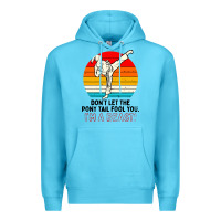 Ocean Blue karate girl kick Premium Hoodie - artisFamous