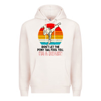 Pale Pink karate girl kick Premium Hoodie - artisFamous