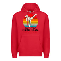 Red karate girl kick Premium Hoodie - artisFamous