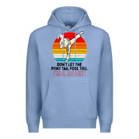 Colony Blue karate girl kick Premium Hoodie - artisFamous