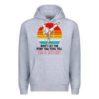Heather Grey karate girl kick Premium Hoodie - artisFamous