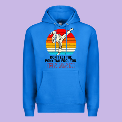 Karate Girl Kick Premium Hoodie Designed By Artisfamous