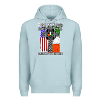 Blue Mist irish by blood american Premium Hoodie - artisFamous