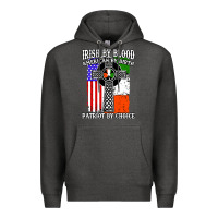Charcoal Heather irish by blood american Premium Hoodie - artisFamous