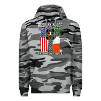 Slate Camo irish by blood american Premium Hoodie - artisFamous