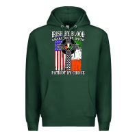 Sports Green irish by blood american Premium Hoodie - artisFamous